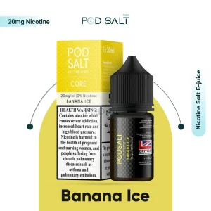 PodSalt Saltnic British Made Banana Ice