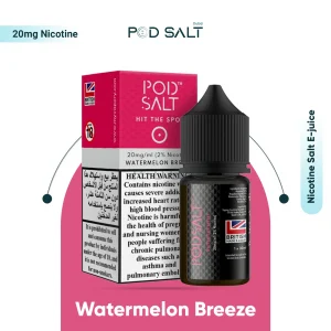 PodSalt SaltNic British Made watermelon breeze