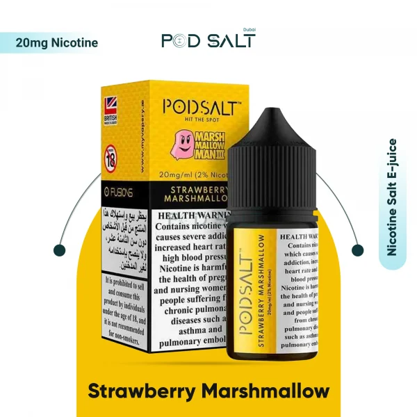 PodSalt SaltNic British Made Strawberry Marshmallow