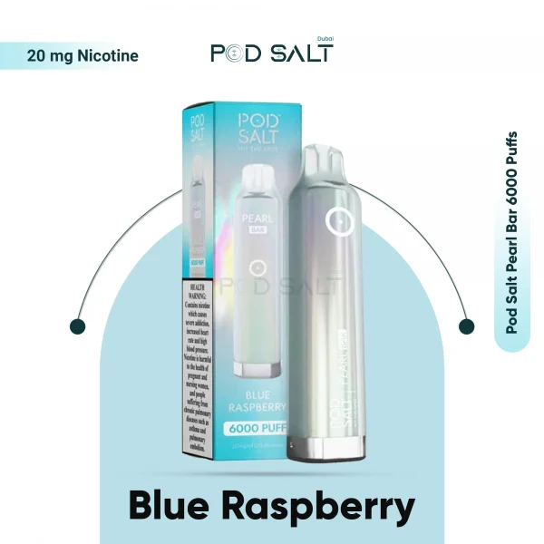 Pod Salt Pearl Bar 6000 Puffs Blue Raspberry Flavor