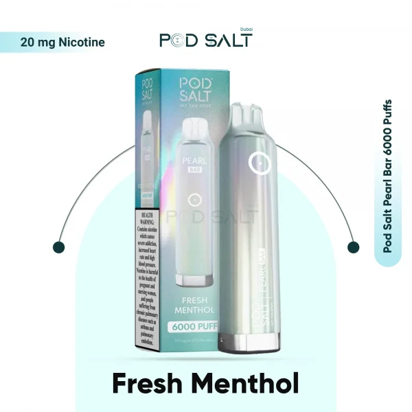 Pod Salt Pearl Bar 6000 Puffs Fresh Menthol Flavor