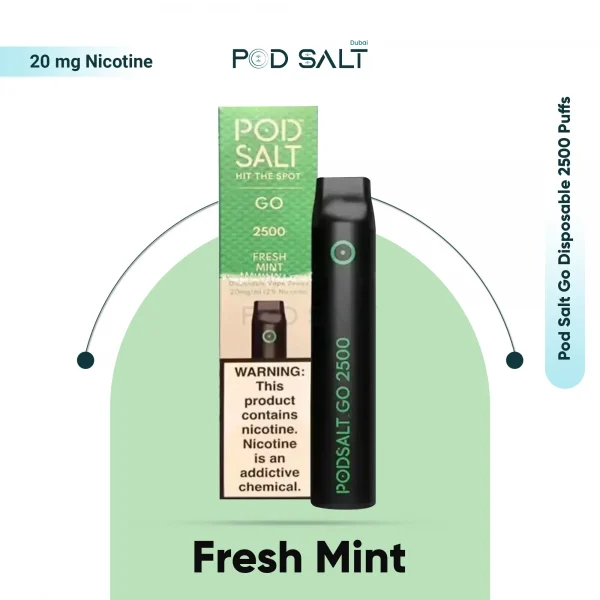 Buy Pod Salt Go Disposable 2500 PUFFS Fresh Mint