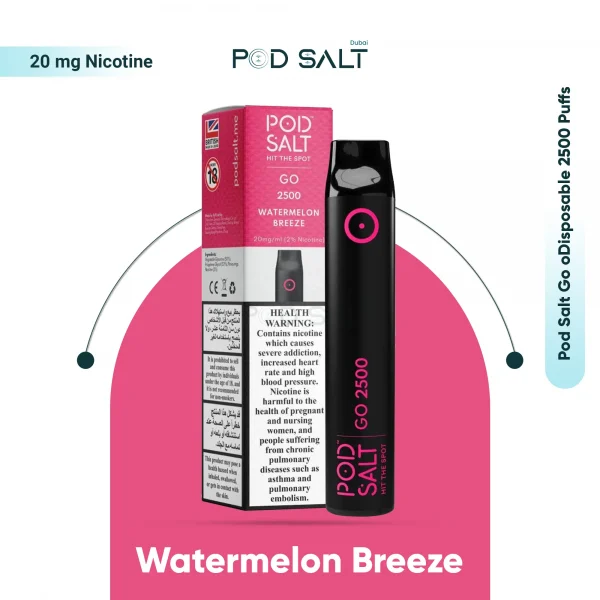 Pod Salt Go Disposable 2500 PUFFS Watermelon Breeze