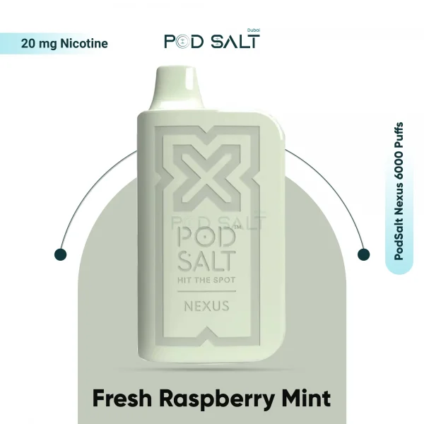 PodSalt Nexus 6000 Puffs Fresh Raspberry Mint