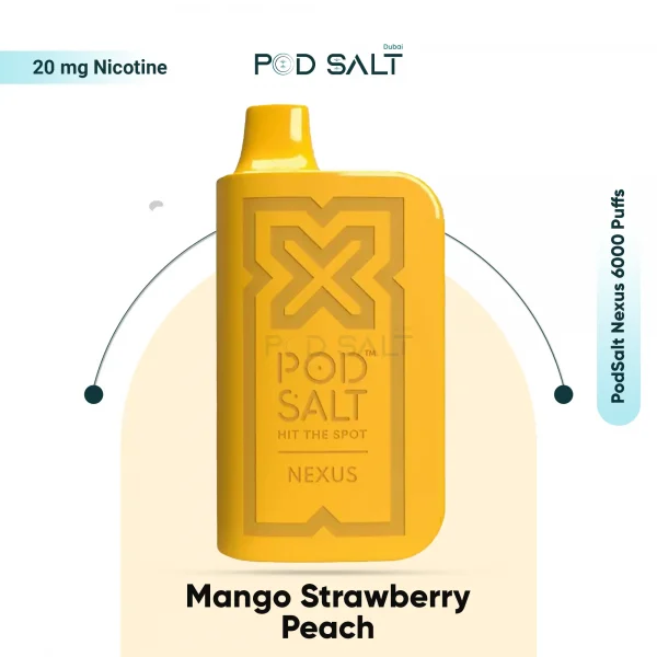 PodSalt Nexus 6000 Puffs Mango Strawberry Peach