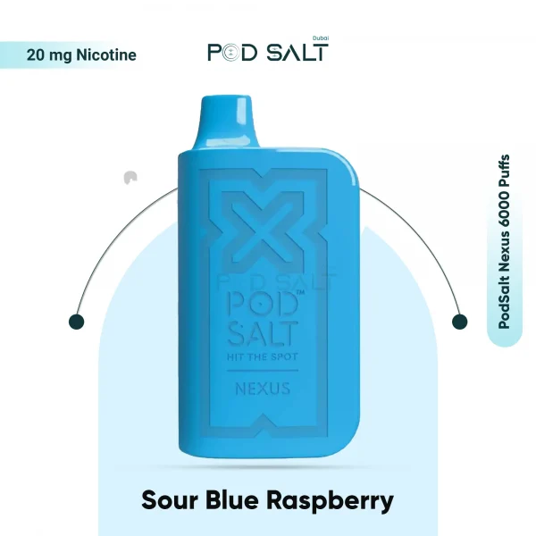 PodSalt Nexus 6000 Puffs Sour Blue Raspberry