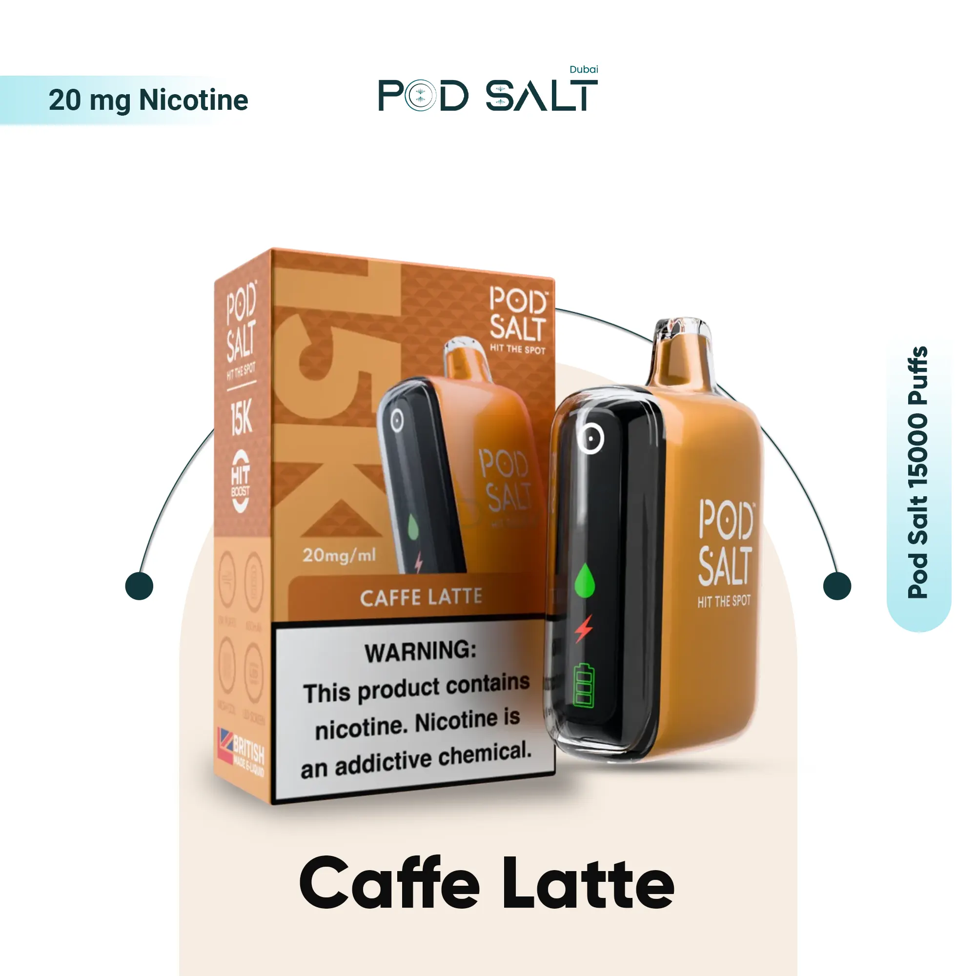 Pod Salt 15000 Puffs Caffe Latte disposable vape